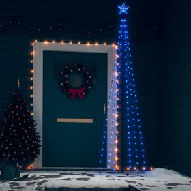 Christmas Cone Tree Blue 136 LEDs Decoration 2x8 ft