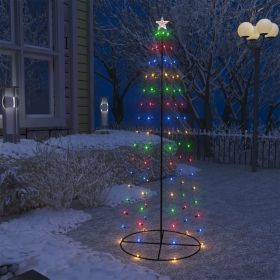Christmas Cone Tree Colorful 100 LEDs Decoration 2x6 ft