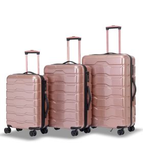 Luggage Sets ABS+PC Hardshell 3pcs Clearance Luggage Hardside Lightweight Durable Suitcase sets Spinner Wheels Suitcase with TSA Lock (20/24/28)