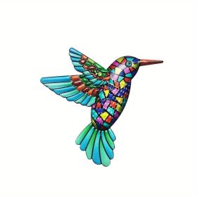 1pc/4pcs, Metal Hummingbird Wall Art Decor, Metal Birds Outdoor Wall Sculpture Decoration Hanging, Room Decor, Home Decor, Wedding Decor (STYLE: Model C)